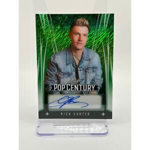 2025 Leaf Pop Century Nick Carter Green Shimmer Auto 5/5 SP Backstreet Boys